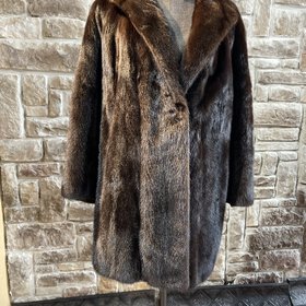 Lakritz & Picus Dark Ranch Mink Stroller w/ Peter Pan Collar, Size XL