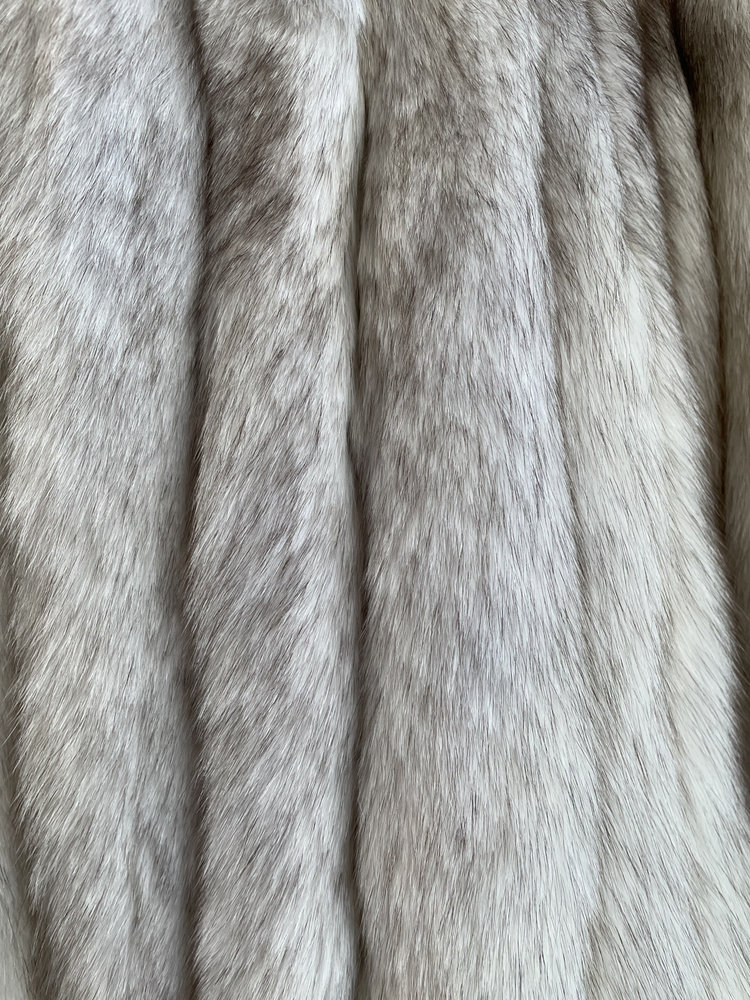 Blue Fox Long Coat, Size Medium