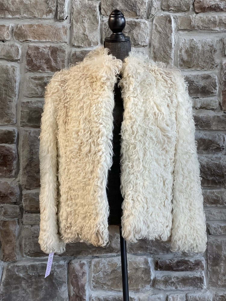 Curly Lamb Jacket, Size S