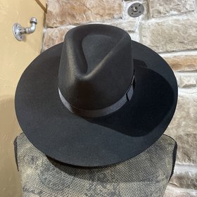 Twister Black Pinch Front Panama Hat