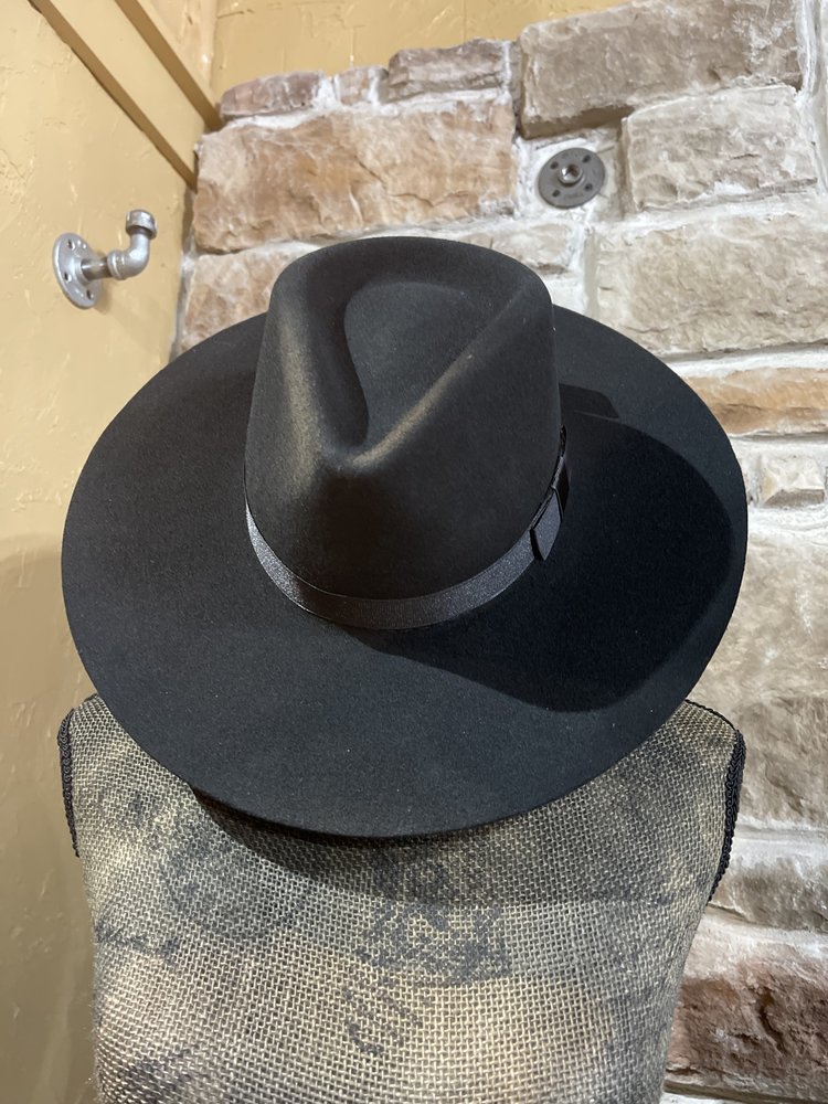 Twister Black Pinch Front Panama Hat