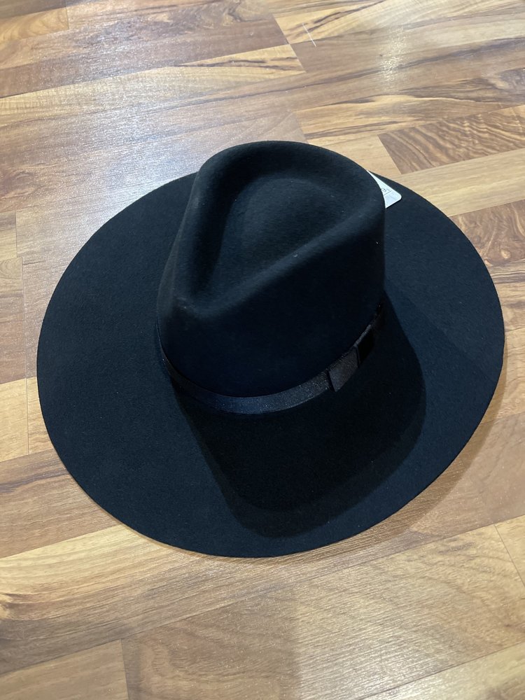 Twister Black Pinch Front Panama Hat