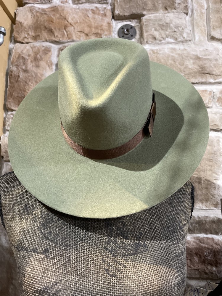 Twister Olive Pinch Front Panama Hat