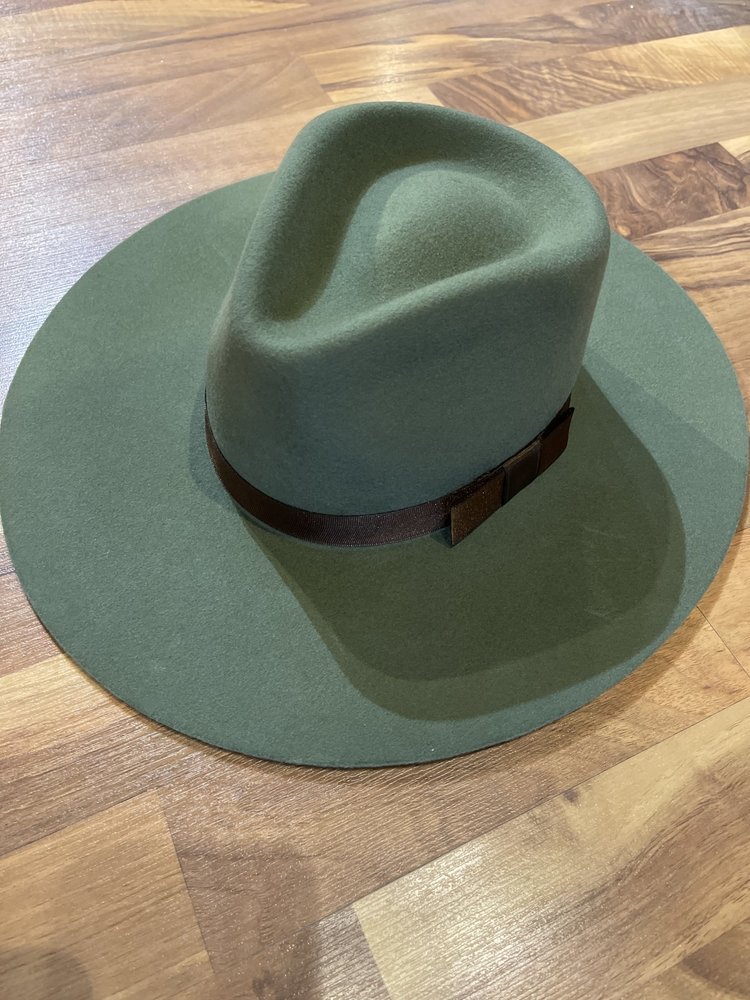 Twister Olive Pinch Front Panama Hat