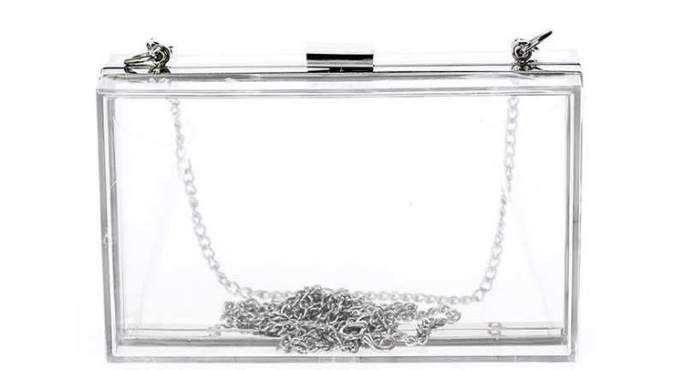 Black Tinted Clear Bag with 2 Optional Straps