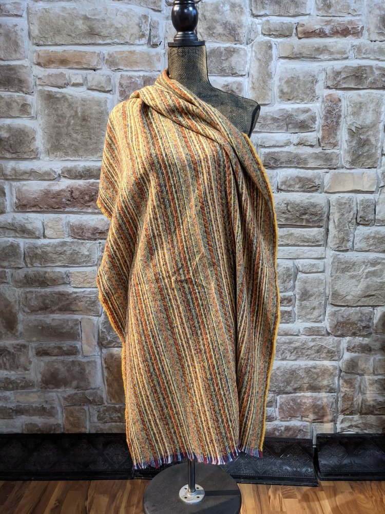 Love of Fashion Mustard Striped Oblong Scarf