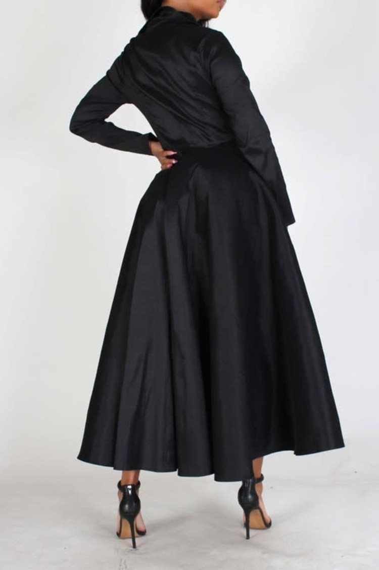 EIEN Black Double-Breasted Opera Coat