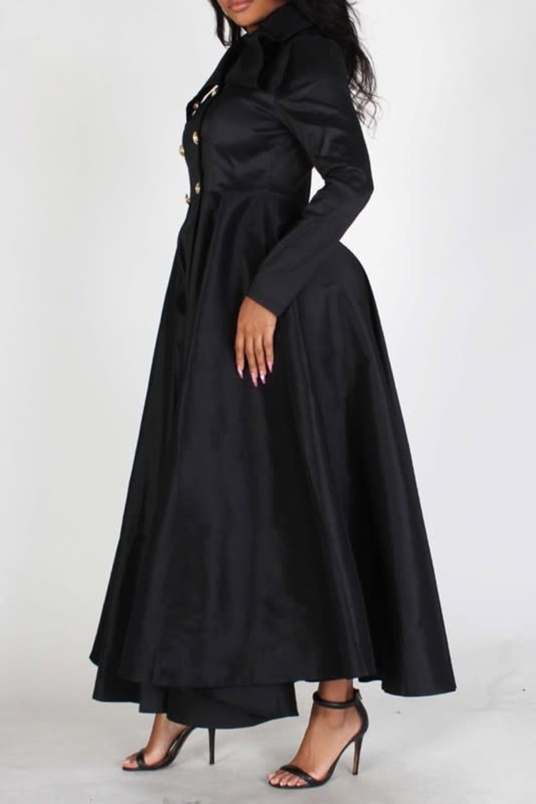 EIEN Black Double-Breasted Opera Coat