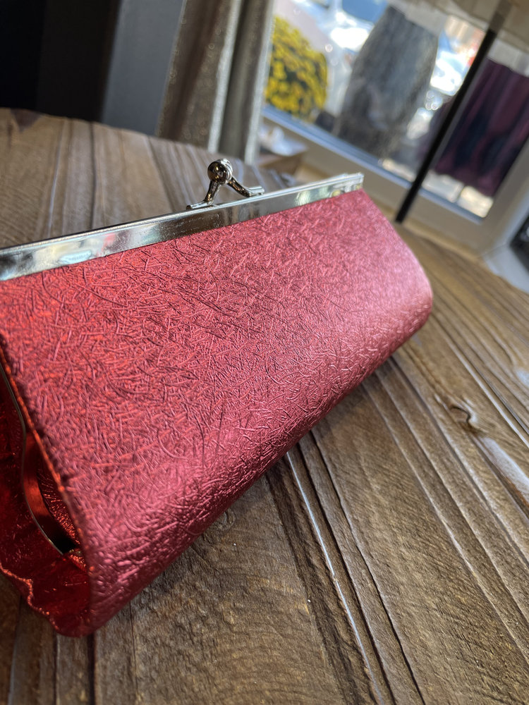 Red Metallic  Brushed Clutch