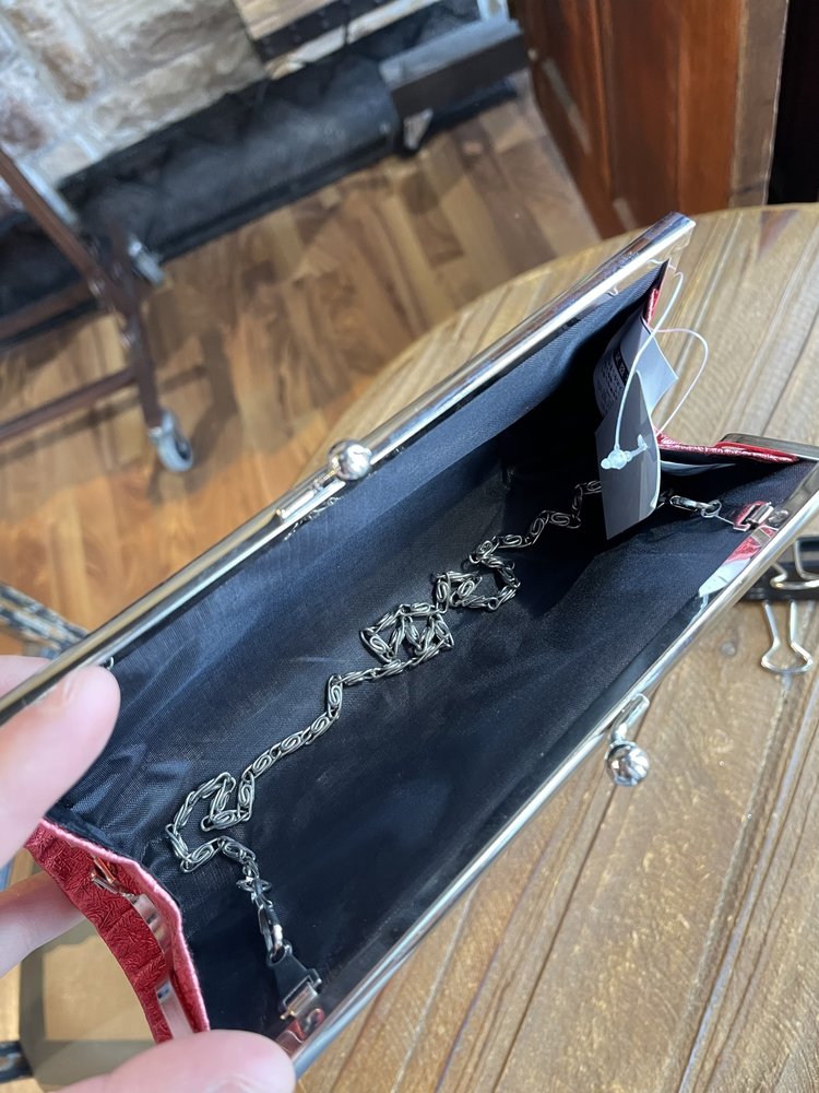 Red Metallic  Brushed Clutch