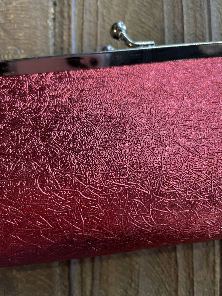 Red Metallic  Brushed Clutch