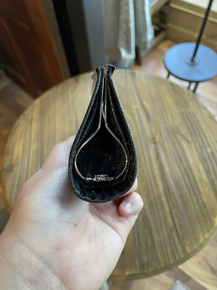 Black Metallic Brushed Clutch