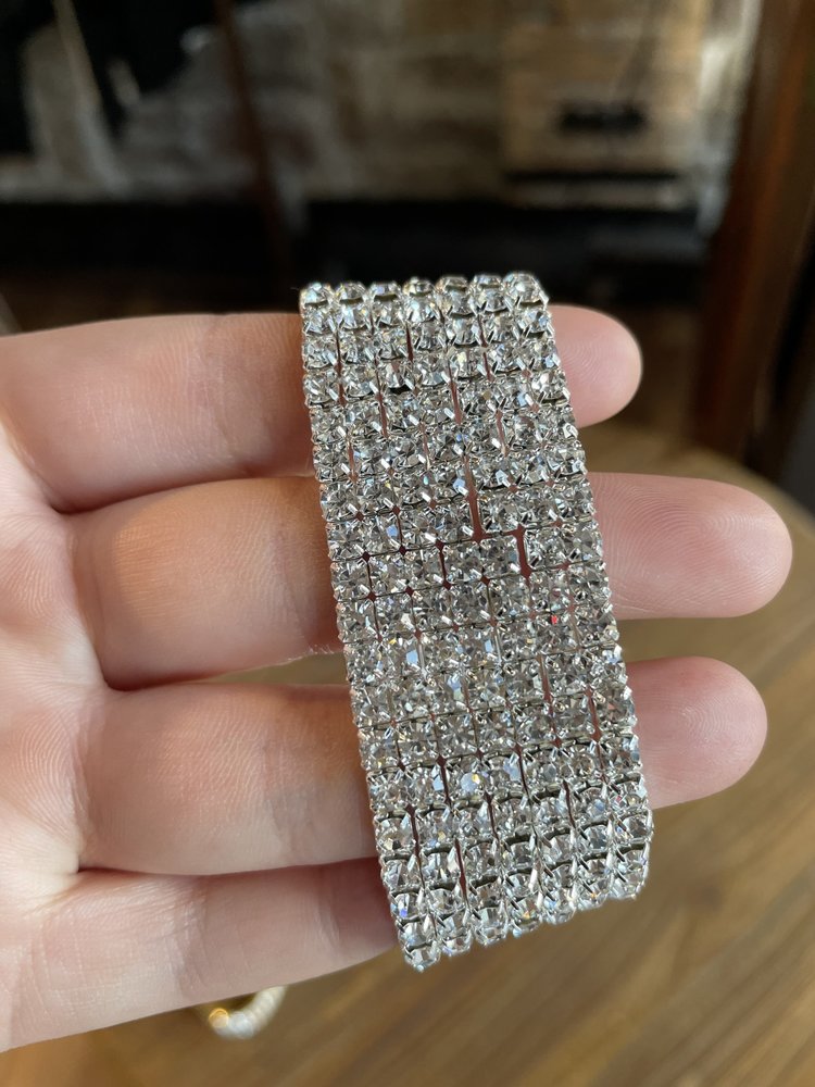 Silver Rhinestone Stretch Bracelet