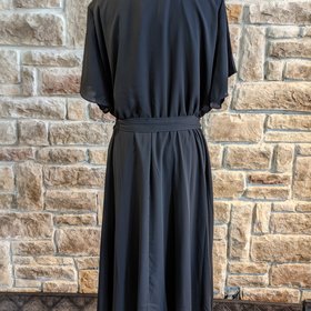 Alfani Black A-Line Wrap Dress, Size 24W