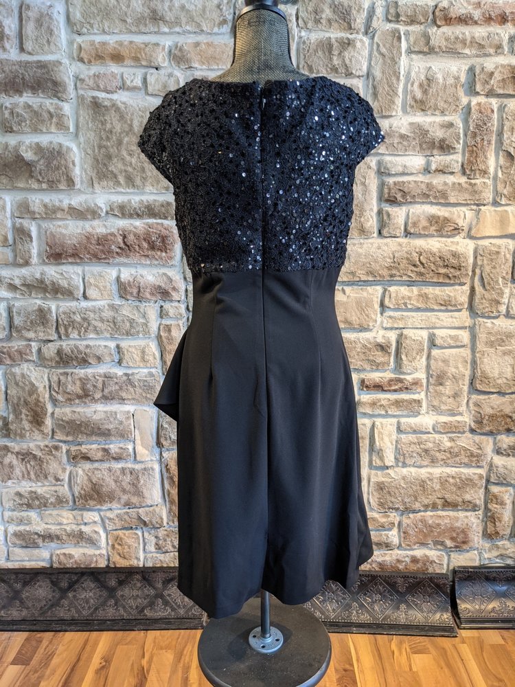 Jessica Howard Black Sheath with Sequin Bodice, Size12