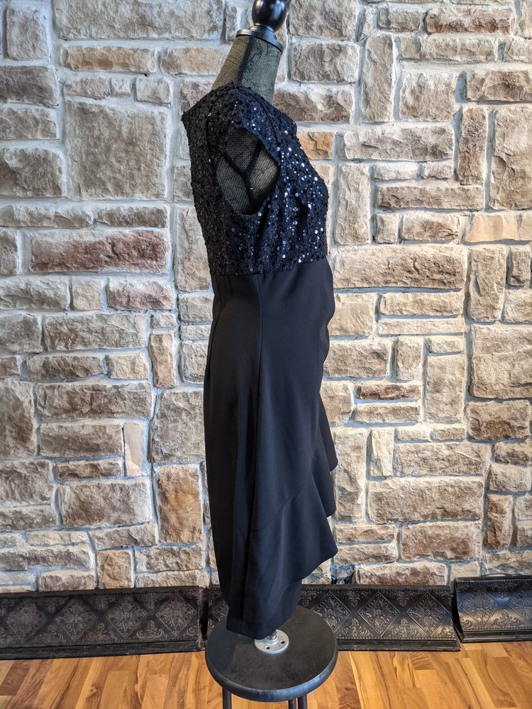 Jessica Howard Black Sheath with Sequin Bodice, Size12