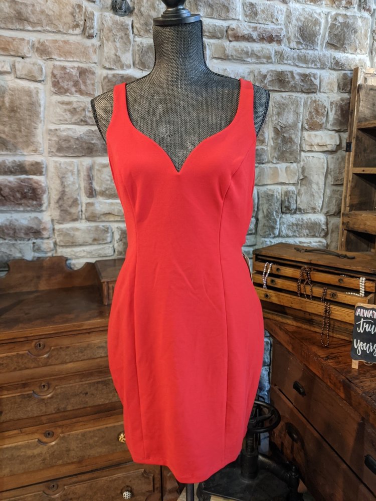 B Darlin Red Bodycon Dress