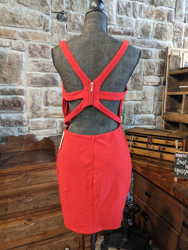 B Darlin Red Bodycon Dress