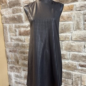 Bar III Black Houndstooth Shift Dress, Size M