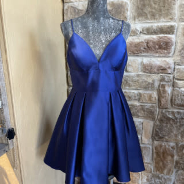 Aqua Royal Blue Dress with Pockets