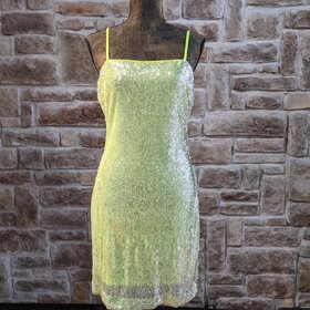 Endless Rose Florescent Green Sequin Party Dress, Size XS