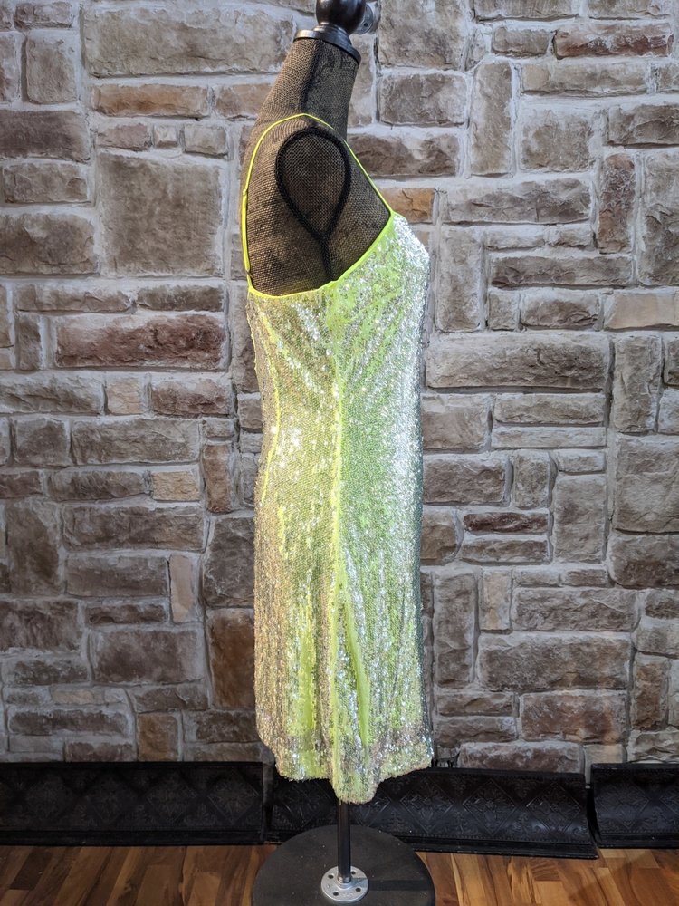 Endless Rose Florescent Green Sequin Party Dress, Size XS