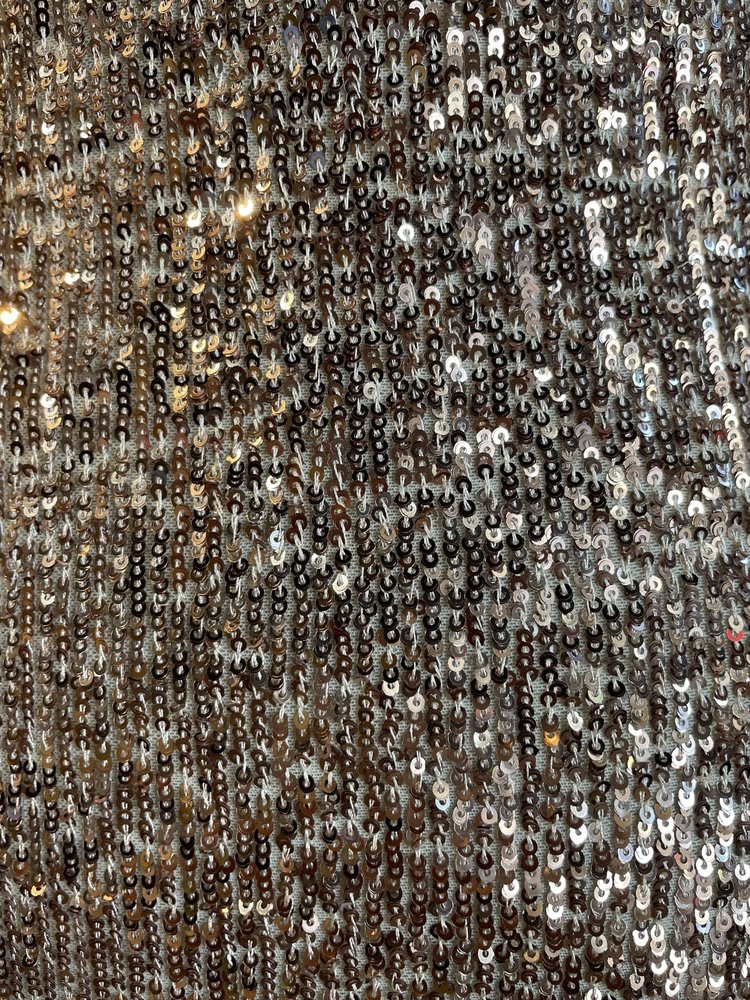 Aidan Mattox Rose Gold Sequin Ruffle Hem Dress, Size 0