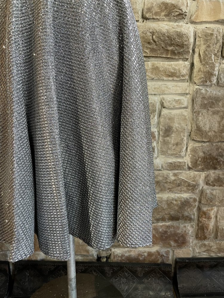 La Scala Silver Strappy Open Back Dress, Size L