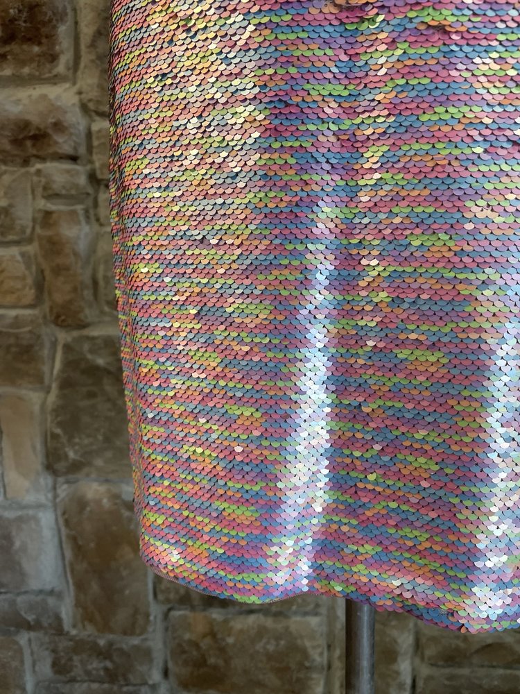 Aidan Mattox Pink Pastel Sequin Dress, Size 2