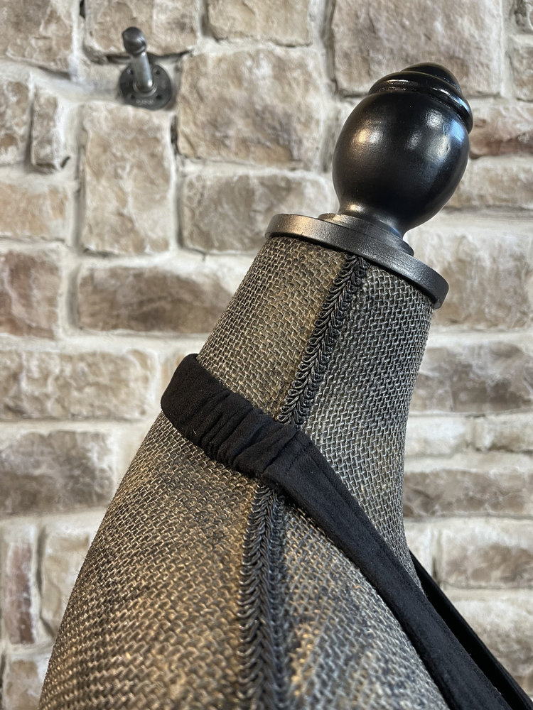 Lydia USA Black Suede Lace-Up Top