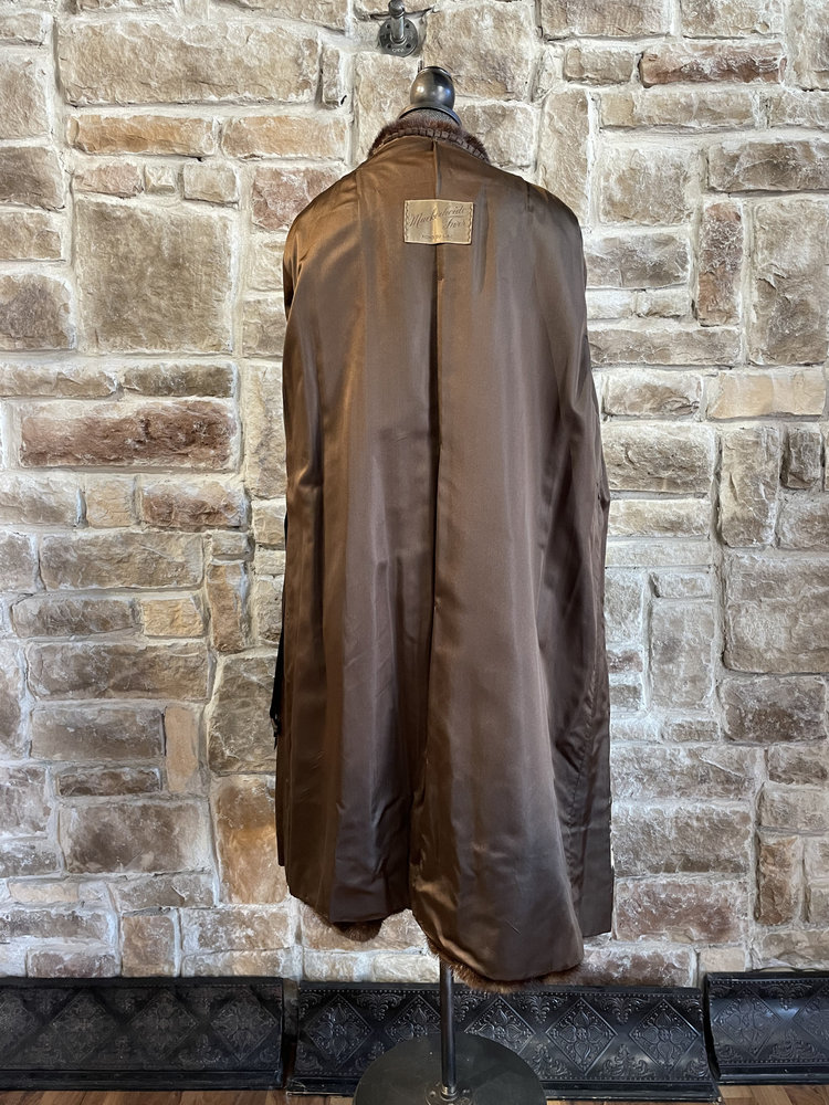 Muckerheide Dark Ranch Mink  3/4 Coat w/ Shawl Collar, Size XL