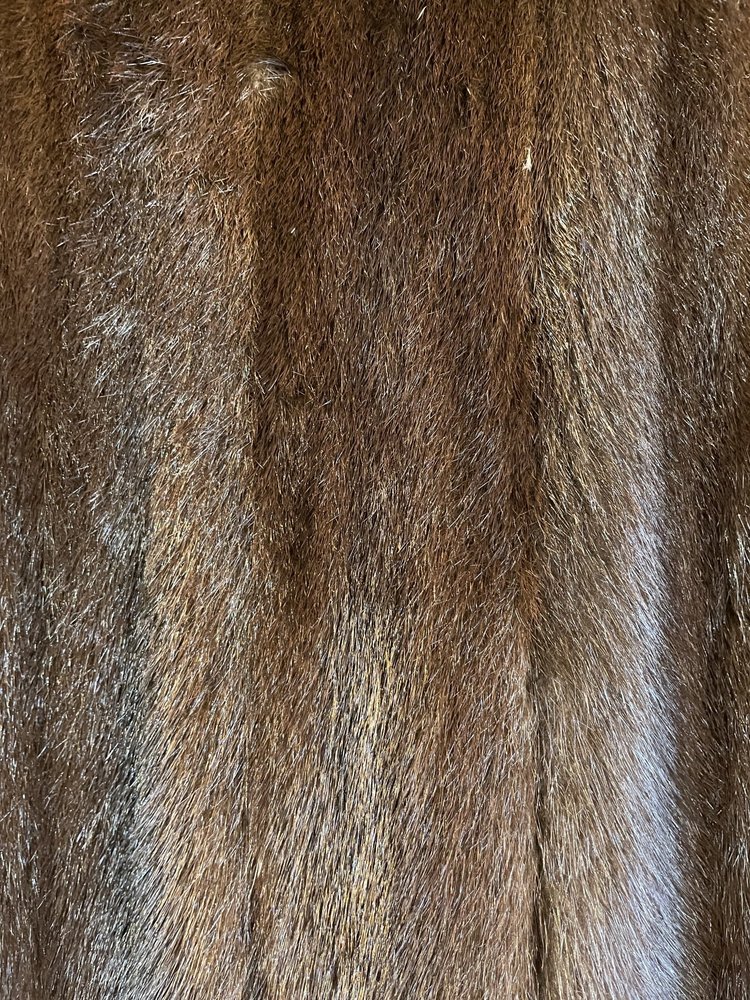 Muckerheide Dark Ranch Mink  3/4 Coat w/ Shawl Collar, Size XL