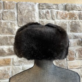 Rabbit Dyed Black Ushanka