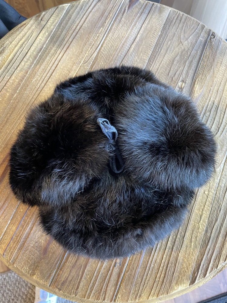 Rabbit Dyed Black Ushanka