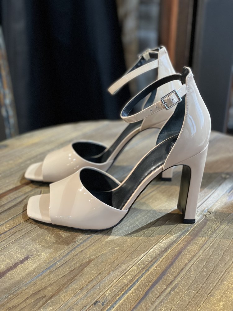 Mark Fisher Nude Glossy Dress Sandals