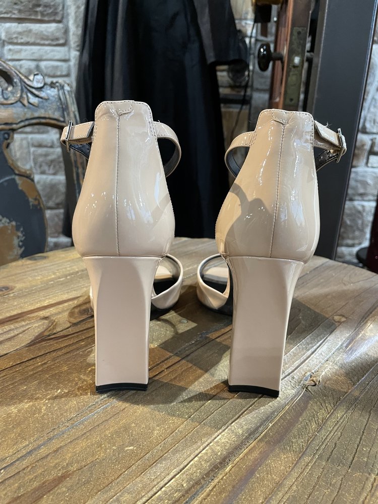 Mark Fisher Nude Glossy Dress Sandals