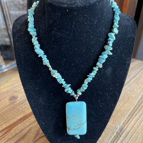 Genuine Turquoise Stone Necklace