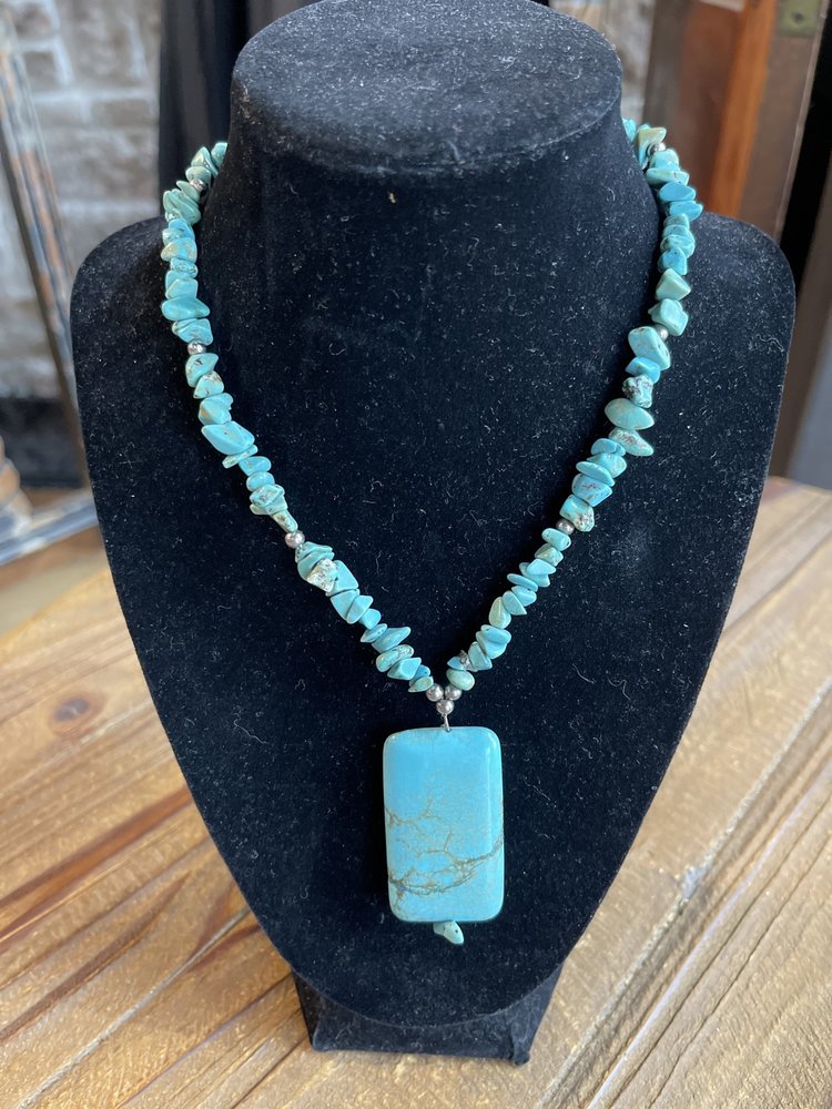 Genuine Turquoise Stone Necklace