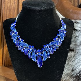 Christina Collection Silver Sapphire Leaf Necklace