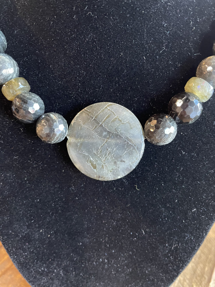 Green and Black Stone Necklace