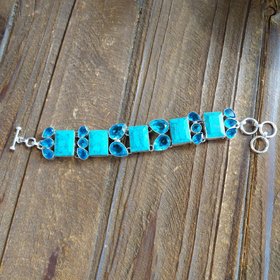 Santa Rosa Turquoise with Blue Topaz