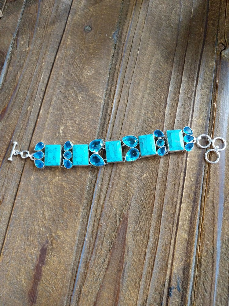 Santa Rosa Turquoise with Blue Topaz