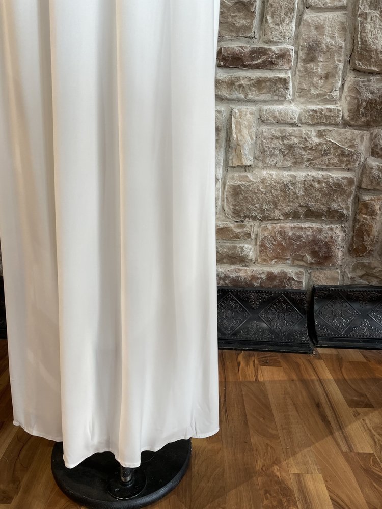 Cinderella Divine White Mesh Beaded Illusion Gown, Size 6