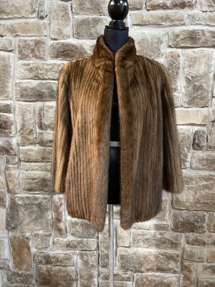 Furs By Truesdell Corded Ranch Mink Jacket, Size S