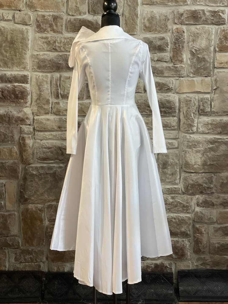 White Double-Breasted Opera Coat