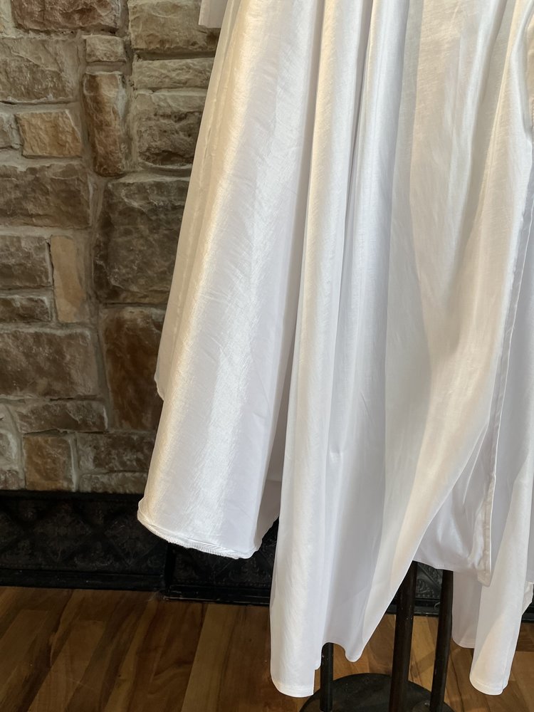 White Double-Breasted Opera Coat