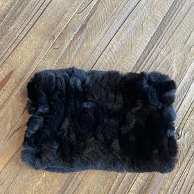 Raglaido Black Knitted Rabbit Headband, O/S