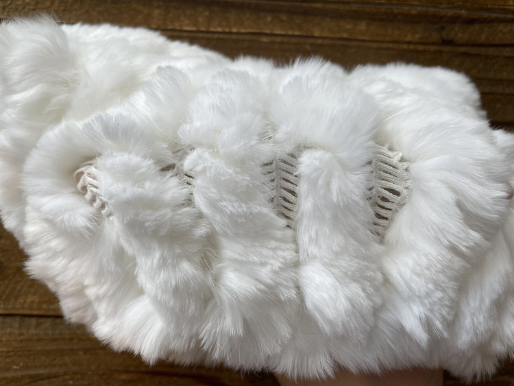 Raglaido White Knitted Rabbit Headband