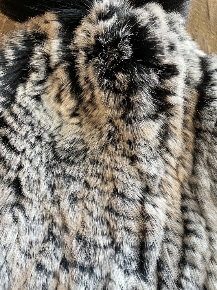 Raglaido Black w/ White Knitted Rabbit Pom Beanie Hat