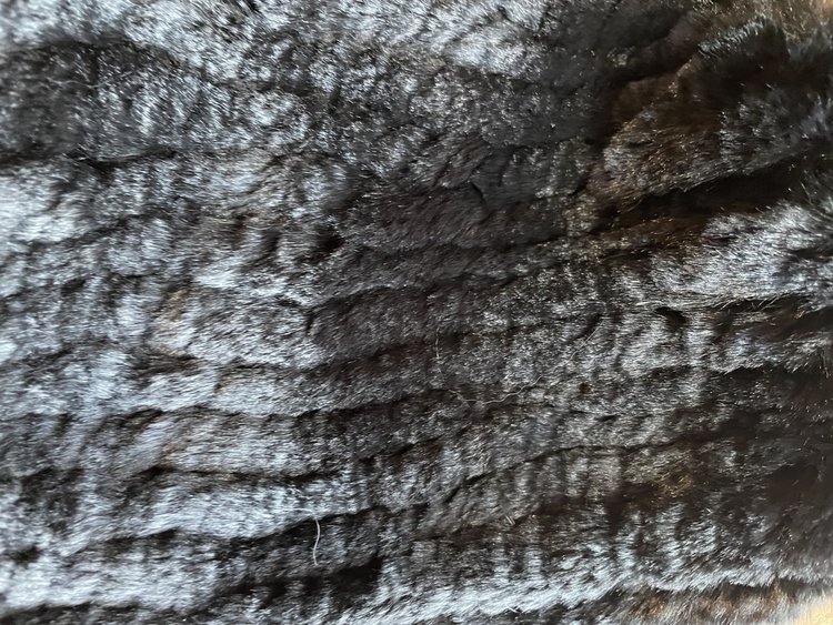 Raglaido Black Knitted Rabbit Pom Beanie Hat